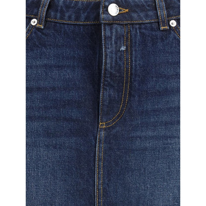 Dolce & Gabbana Blue Cotton Mini Skirt