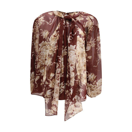 Dolce & Gabbana Silk chiffon floral Shirt DO-F5R62TIS1ZOHR4OX-IT40 | M