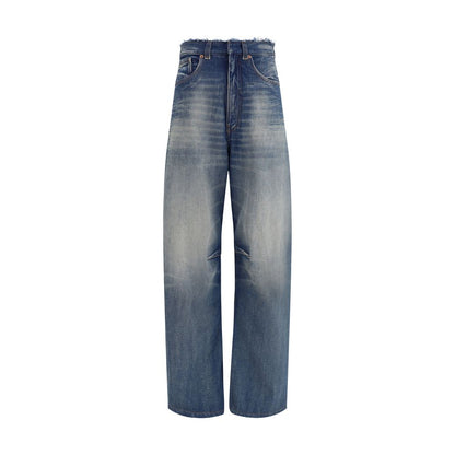 MM6 Blue Cotton Relaxed Fit Jeans