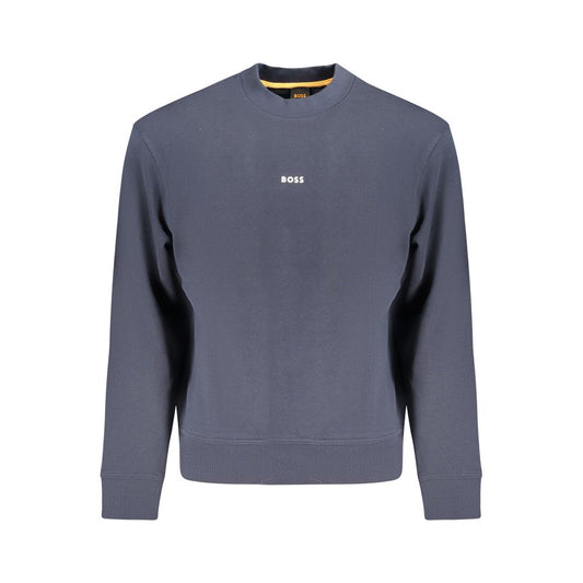 Hugo Boss Blue Cotton Sweatshirt
