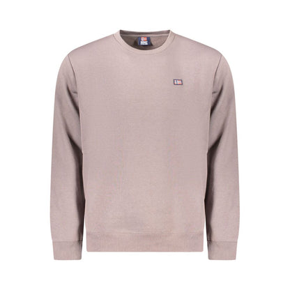 Norway 1963 Brown Cotton Men Sweater with crew neck and iconic logo, reflecting a blend of timeless style and modern sophistication.