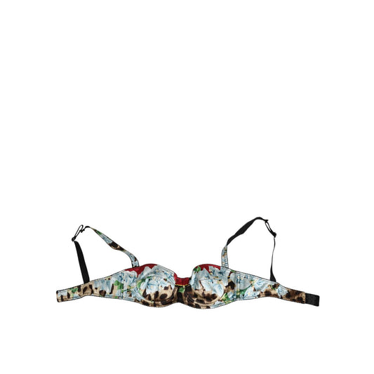 Dolce & Gabbana Multicolor Floral Semi Padded Balconette Underwear