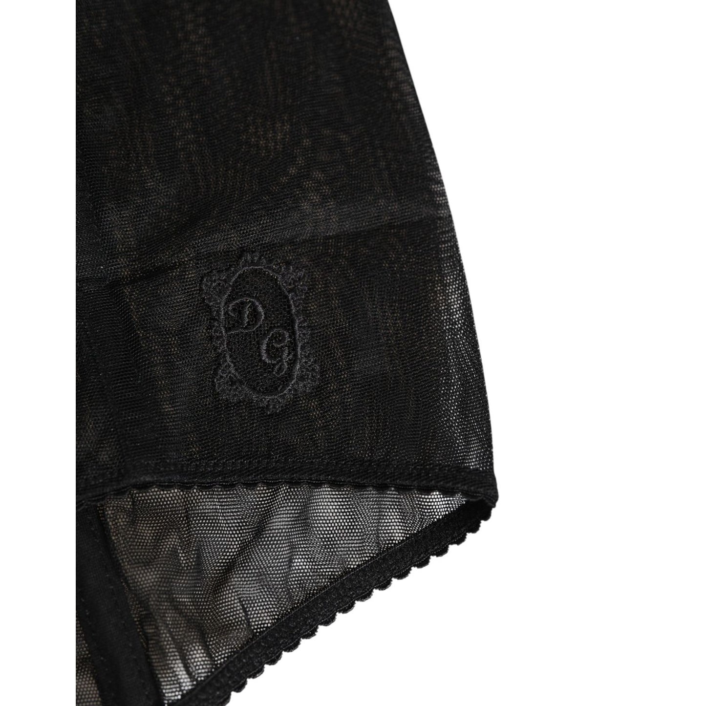 Dolce & Gabbana Black High Waist Mesh Sheer Shapewear Underwear