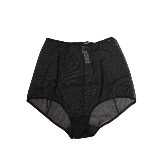 Dolce & Gabbana Black High Waist Mesh Sheer Shapewear Underwear