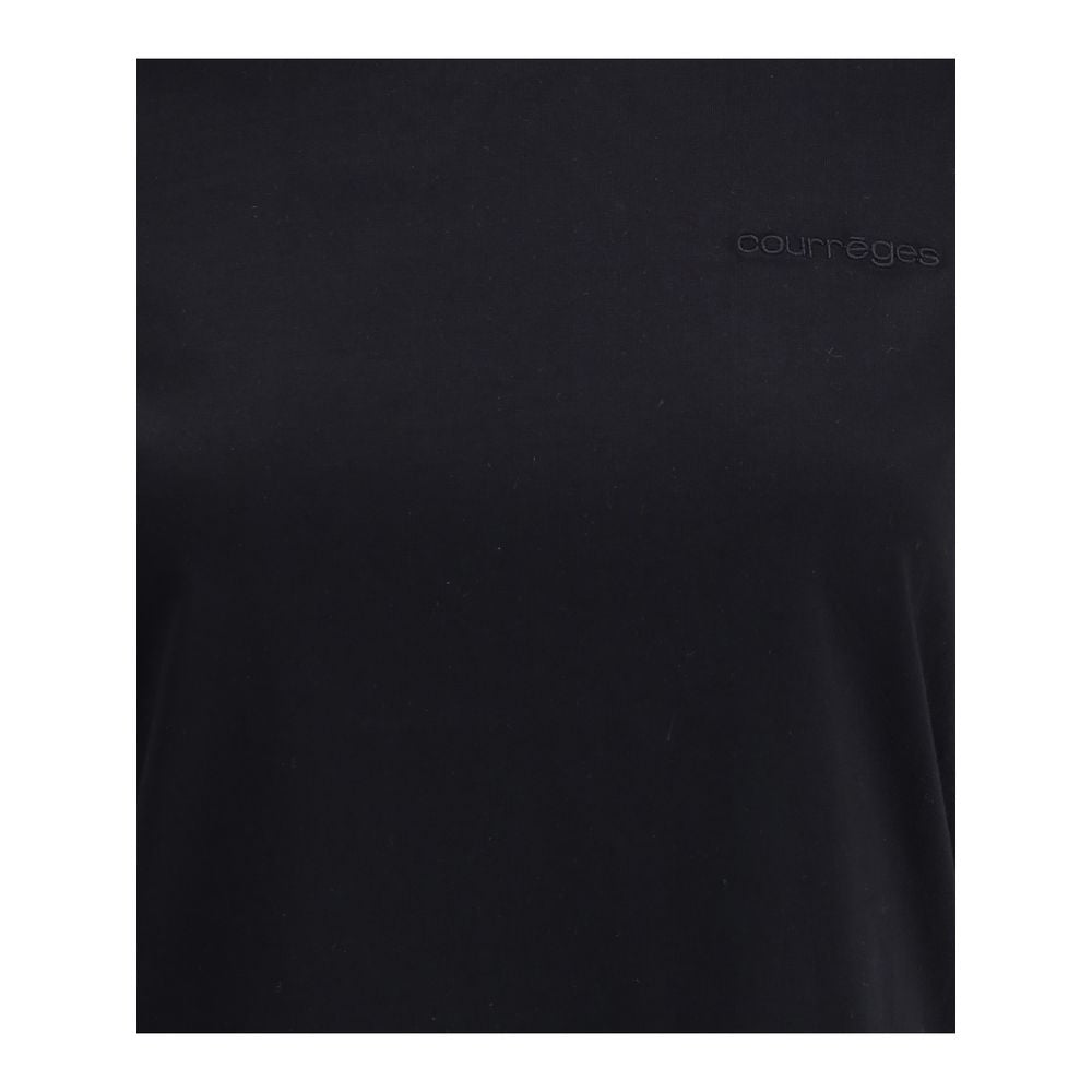 Courrèges Black Cotton T-Shirt