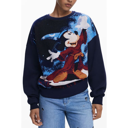 Desigual Blue Cotton Sweatshirt
