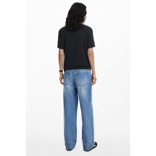 Desigual Black Cotton Women T-Shirt DE-39743-XS