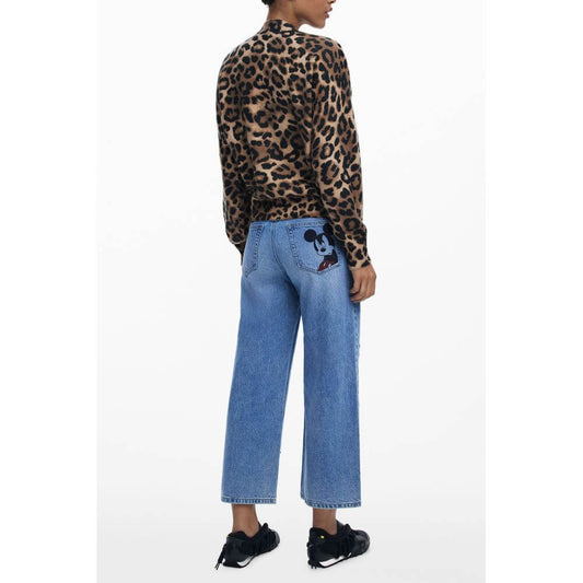 Desigual Brown Elastane Women Sweater