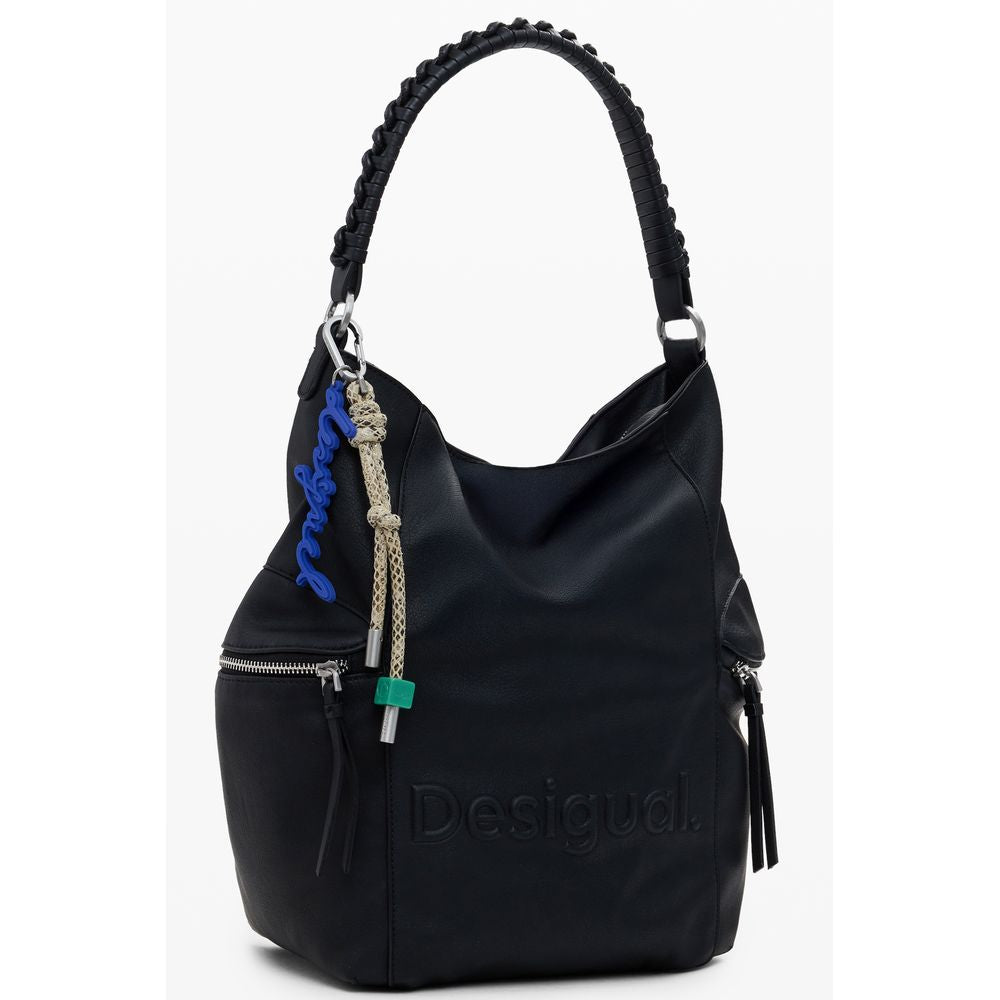 Front view with bag zipped and handles upright.