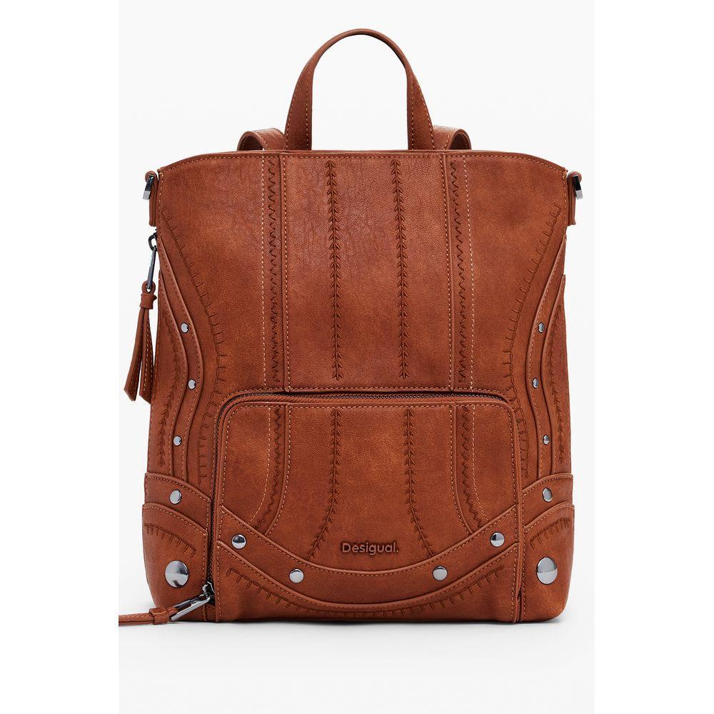 Front view with bag zipped and handles upright.