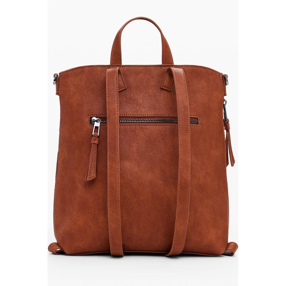 Front view with bag zipped and handles upright.