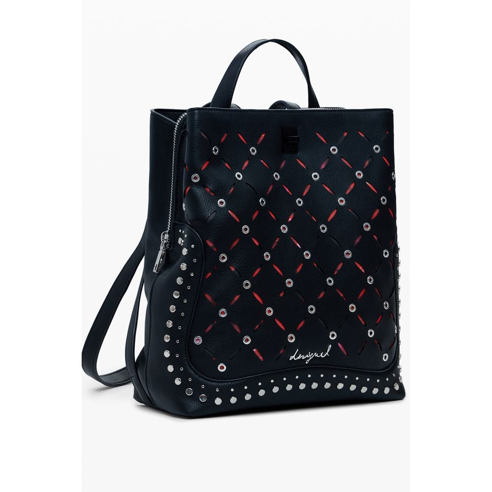 Front view with bag zipped and handles upright.