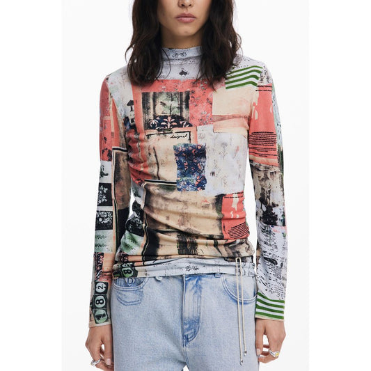 Desigual Pink Viscose Sweater