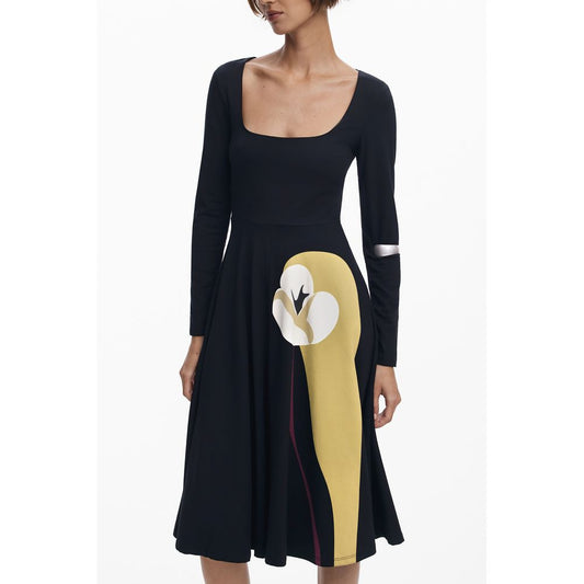 Desigual Black Cotton Women Dress DE-39783-XS