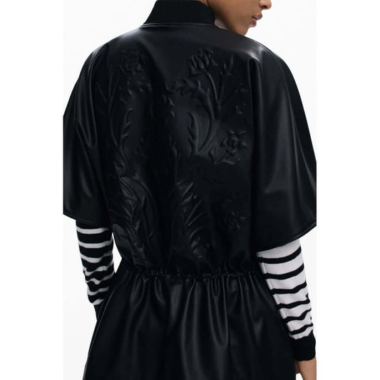 Desigual Black Polyethylene Women Poncho