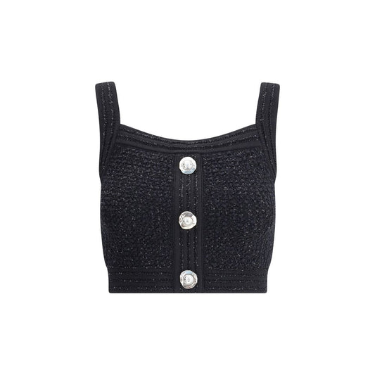 Balmain Black Polyamide Top