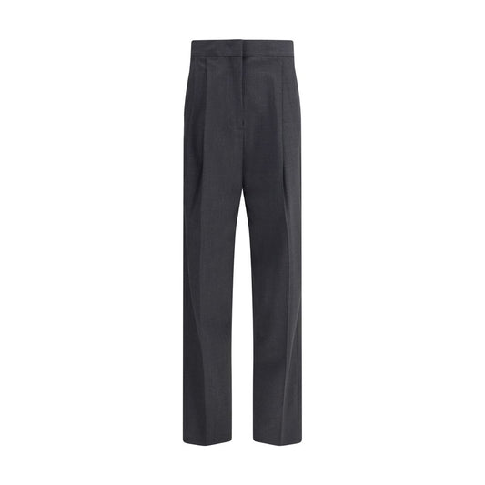 Fabiana Filippi Gray Fleece Wool Casual Pants