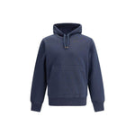 Parajumpers Everest Hoodie in navy featuring adjustable hood and pouch pocket, emblem on sleeve, made of stretch cotton-polyester fleece.