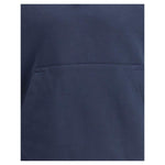 Close-up of pouch pocket on Parajumpers Everest Hoodie in navy showing fleece texture and design details.