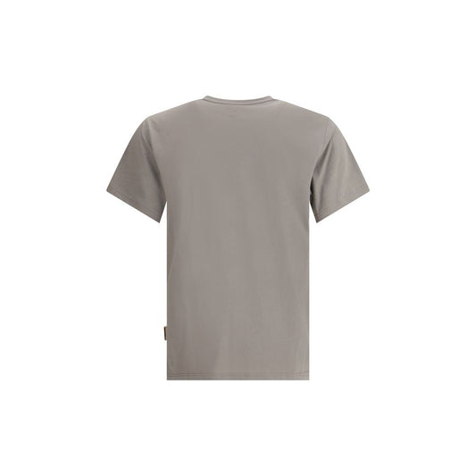 Back view of Parajumpers Short sleeve T-Shirt in gray with round neckline, highlighting the simple and comfortable design ideal for everyday wear.