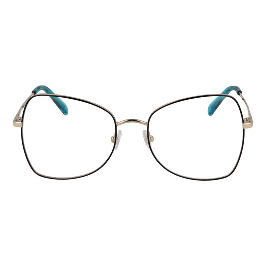 Emilio Pucci Black Women Glasses Frame in metal, full-rim, butterfly style with demo lenses. Size 54-18-140 with branded case included.