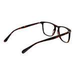 Scotch & Soda Brown Men Glasses Frame - acetate full-rim rectangle frames with demo lenses, 54mm width, 19mm bridge, 140mm temples