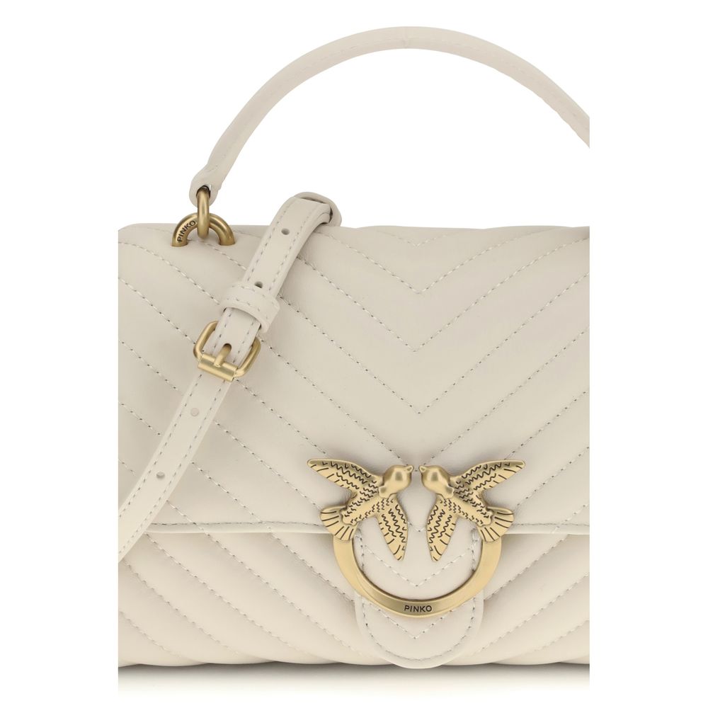 PINKO White Calf Leather Bos Taurus Wallet