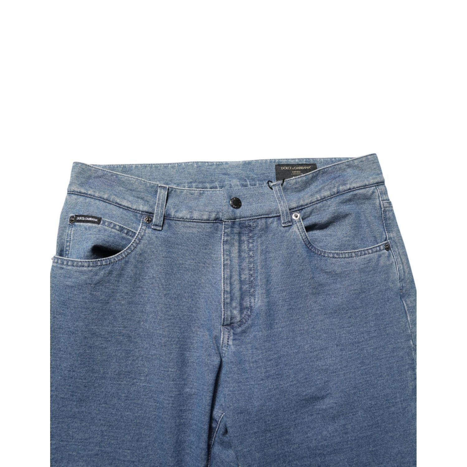Dolce & Gabbana Blue Cotton Stretch Slim Fit Men Denim Jeans