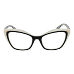 Emilio Pucci Black Women Glasses Frame in cat-eye style with full-rim black plastic design, featuring demo lenses; size 52-18-140.