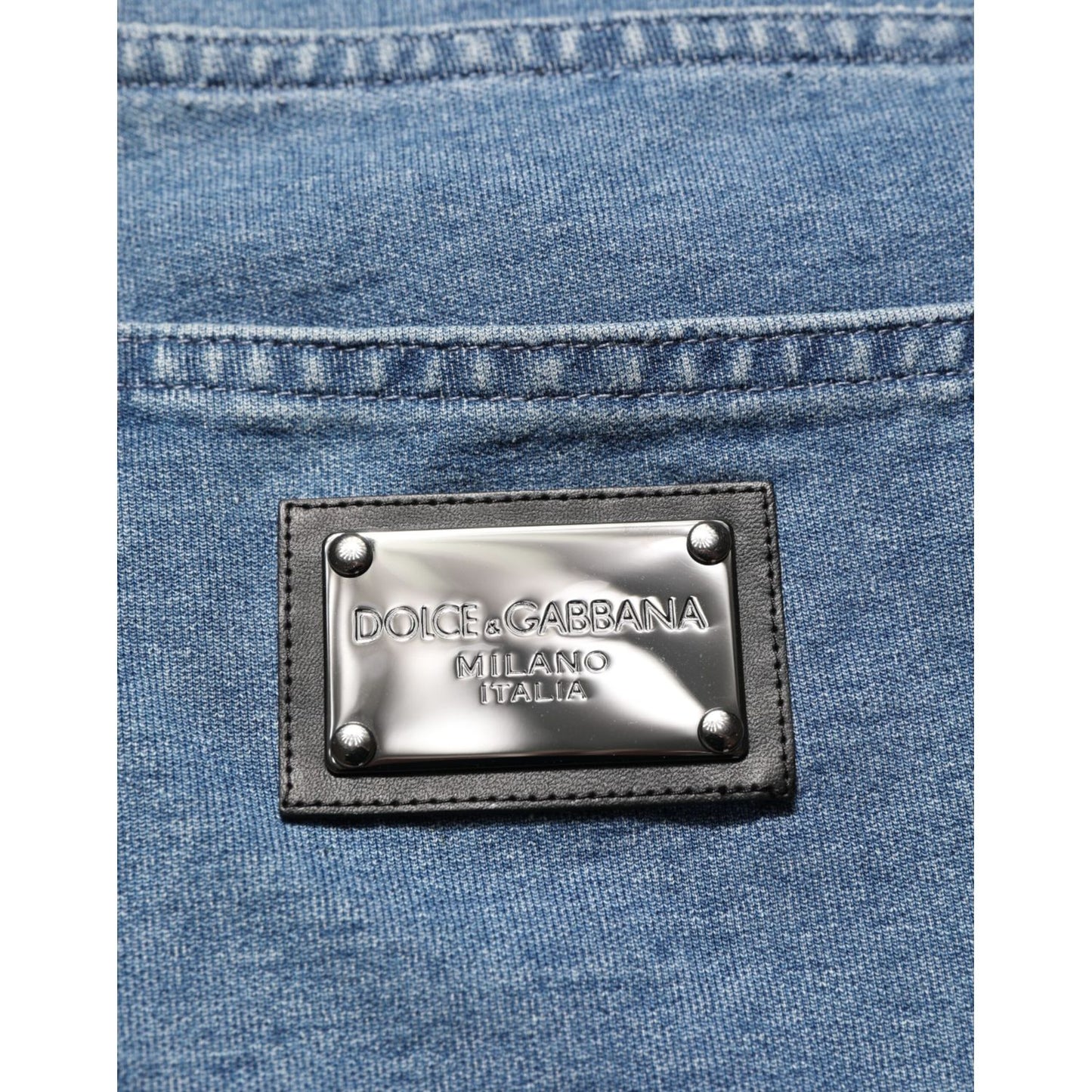 Dolce & Gabbana Blue Cotton Stretch Slim Fit Men Denim Jeans