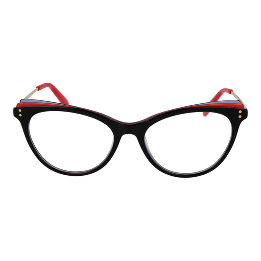 Emilio Pucci Black Women Glasses Frame, cat eye style, acetate material, full-rim design, demo lenses, 54-17-140 size