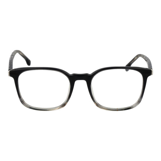Lozza Black Unisex Glasses Frame with full-rim square style in cellulose acetate material.
