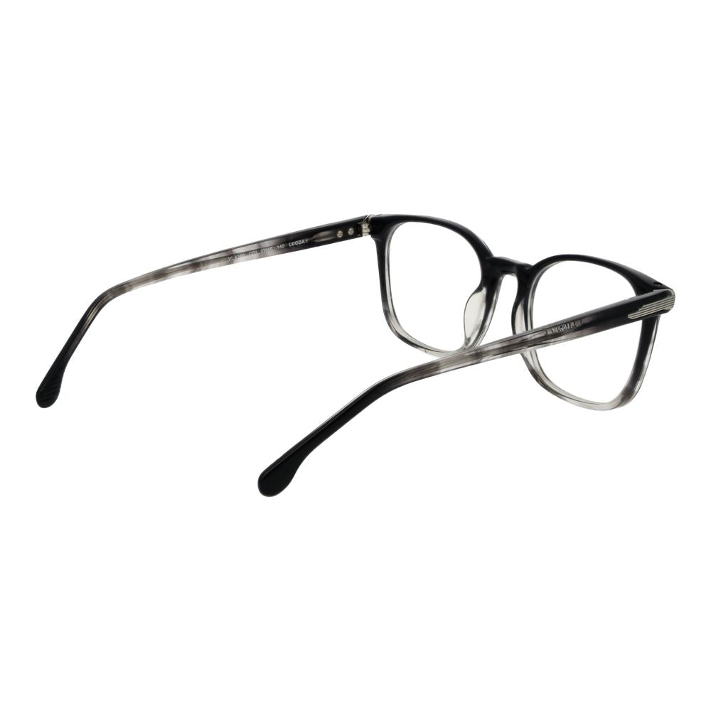 Lozza Black Unisex Glasses Frame, cellulose acetate, full-rim, square style, demo lenses, size 51-20-140.