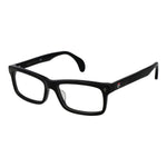 Lozza Black Men Glasses Frame in full-rim rectangle style with cellulose acetate material and demo plastic lenses without spring hinge.