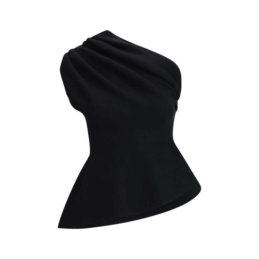 Front view with bag zipped and handles upright.