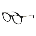 Longchamp Black Women Glasses Frame, round full-rim metal frame, demo lenses, size 51-18-140, spring hinge, includes branded case.