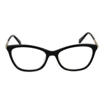 Longchamp Black Women Glasses Frame, full-rim black cat eye frames with demo plastic lenses and spring hinge, size 52-16-135.