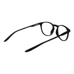 Nike Black Unisex Glasses Frame with round metal full-rim design and plastic demo lenses.