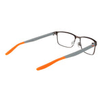 Nike Black Men Glasses Frame, stainless steel, full-rim, rectangle style, copper color, demo lenses, for men.
