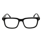 Lozza Black Men Glasses Frame in full-rim black cellulose acetate with demo lenses, size 54-18-145, rectangle style.