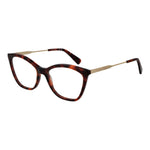 Longchamp Brown Women Glasses Frame in full-rim cat eye style, made with metal and plastic, featuring 54mm demo lenses.