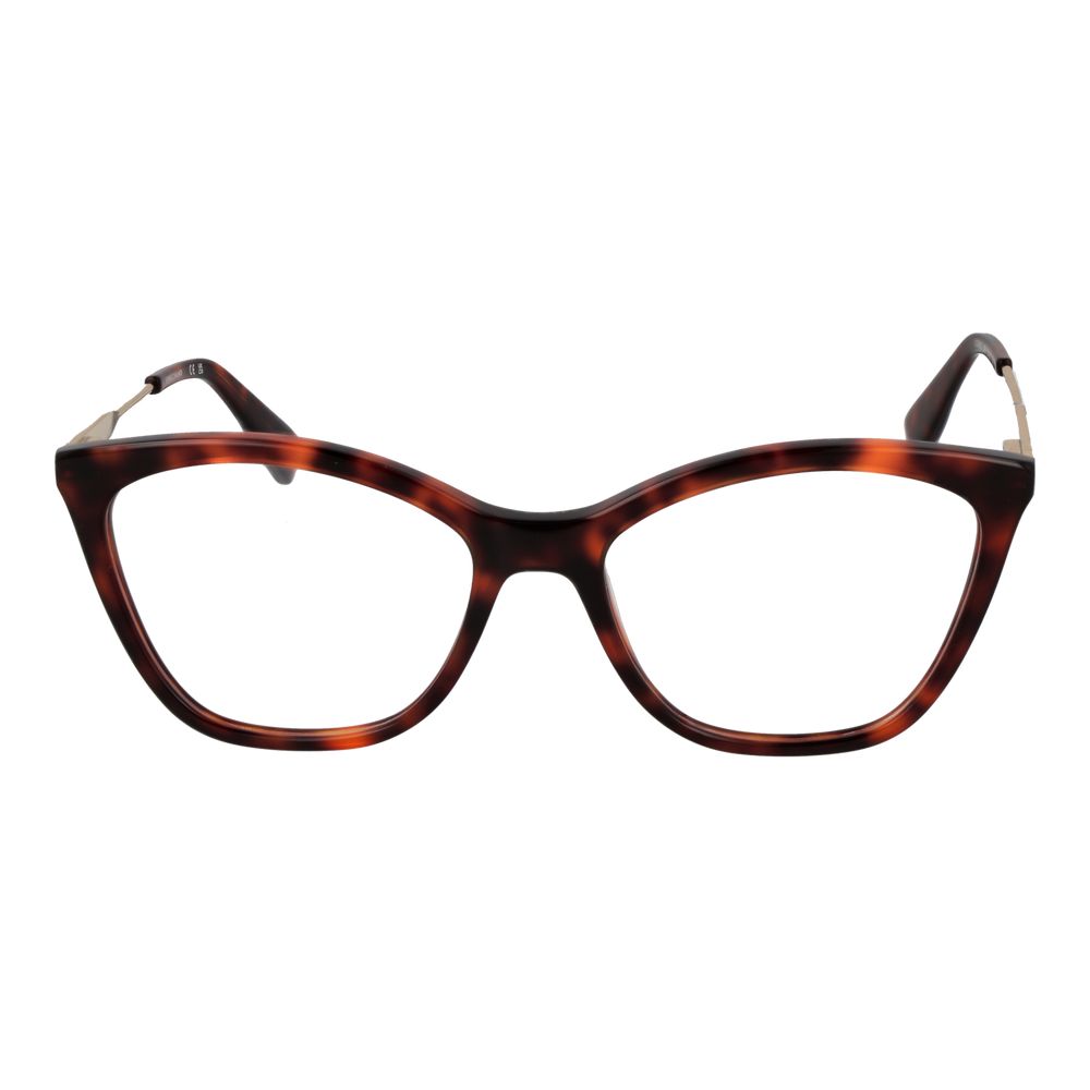 Longchamp Brown Women Glasses Frame in cat eye style, full-rim, metal & plastic, size 54-17-145 with a demo lenses.