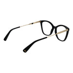 Longchamp Black Women Glasses Frame, full-rim metal rectangle eyewear, black demo lenses, 54-17-145 size for women, includes branded case.