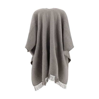 Brunello Cucinelli Brown Reversible Cashmere Poncho