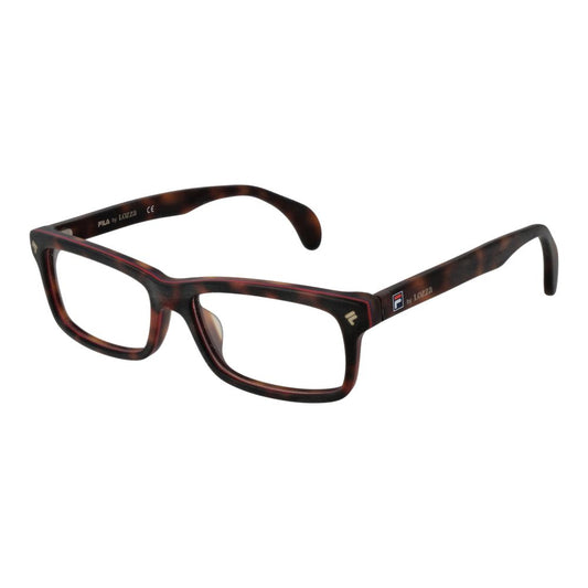 Lozza Brown Men Glasses Frame full-rim cellulose acetate rectangle design with demo lenses, includes branded case, lenses width 55.