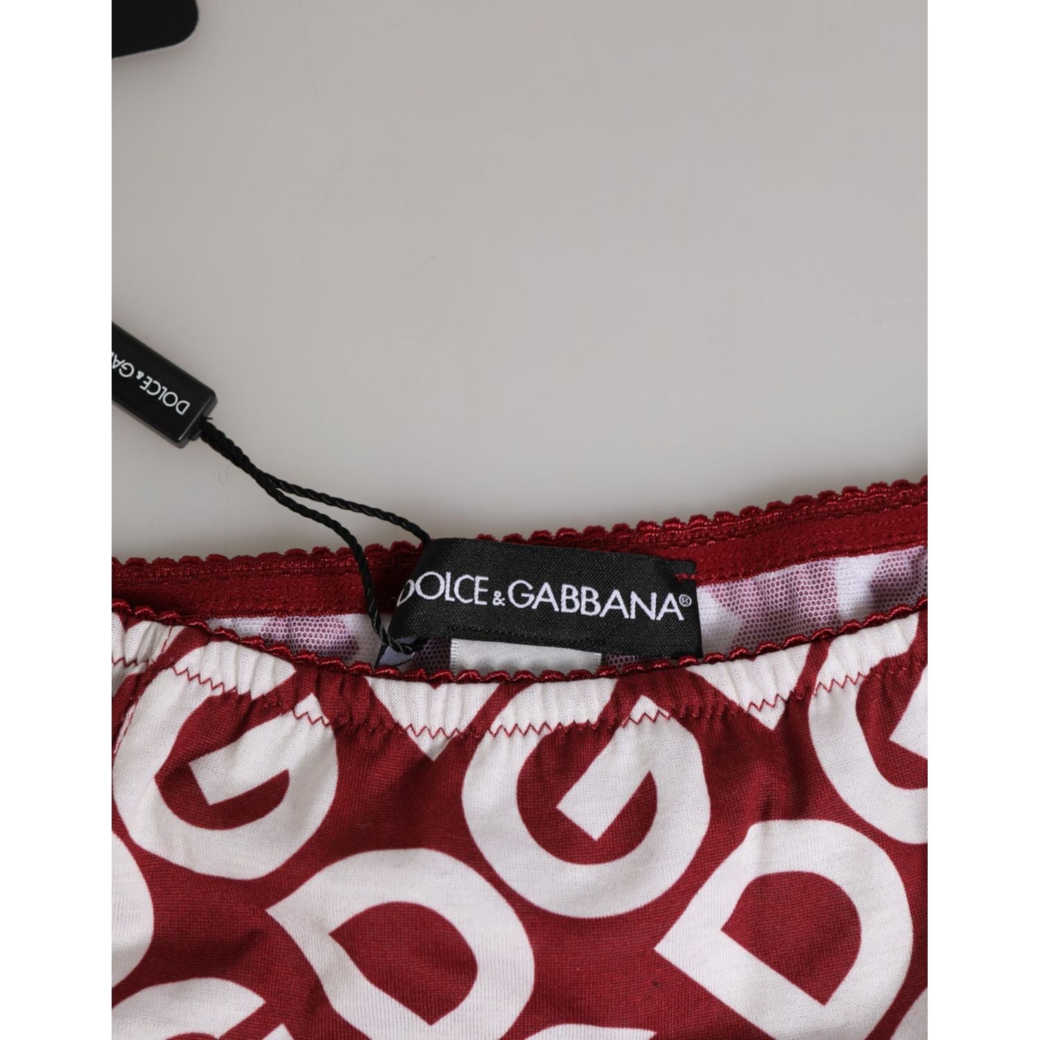 Dolce & Gabbana Bordeaux DG Logo Slip Bottom Brief Underwear