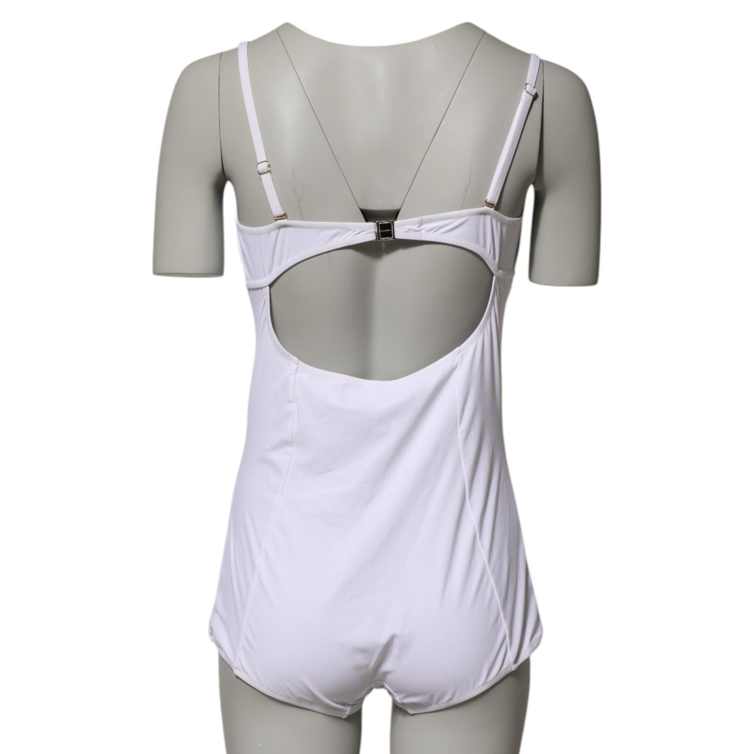 Dolce & Gabbana White Padded Balconette One Piece Swimwear