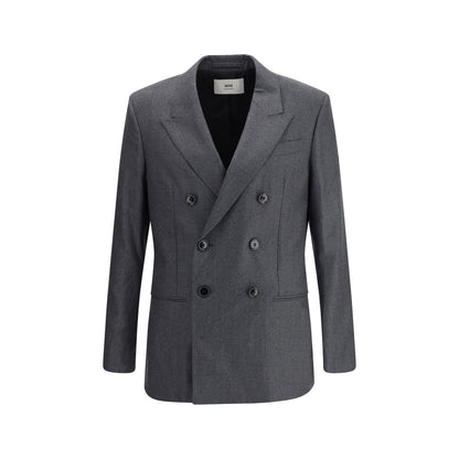 Ami Paris Gray Fleece Wool Blazer