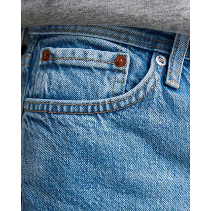 Jack Jones Blue Cotton Relaxed Fit Jeans