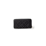 Love Moschino Bicolor Polyethylene Wallet with quilted design and logo plaque, showcasing elegance and functionality for women.